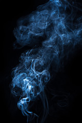 smoke on black background.