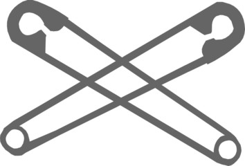 Crossed Safety Pins
