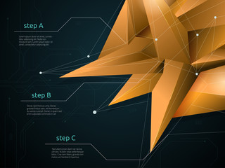 Low poly abstract background. Triangular vector illustration.