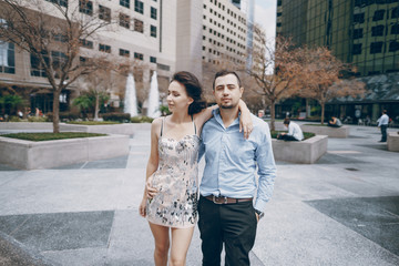 beautiful couple in the city