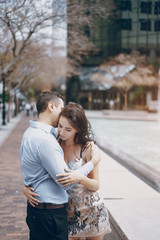beautiful couple in the city