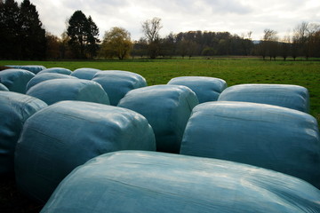 Landwirtschaft,Futterballen,Kunststofffolie