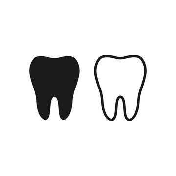 Tooth Icon vector symbol health concept sign