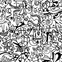 Obraz premium Black and white pattern.Seamless background, texture.