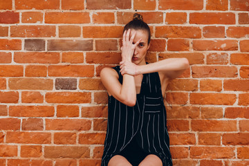 Young woman dancing in a dance studio