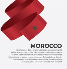 Morocco flag for decorative.Vector background