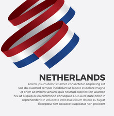 Netherlands flag for decorative.Vector background