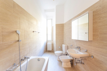 Bathroom with elegant marble