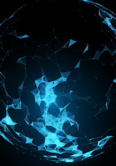 Abstract futuristic background with dots and lines. Vector illustration.