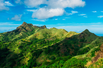 A hiking trail of Mount Batulao in the province of Batangas, Philippines