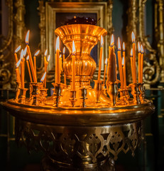 old candelabrum in a church