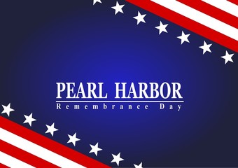 Obraz na płótnie Canvas Pearl Harbor Remembrance Day background with American flag