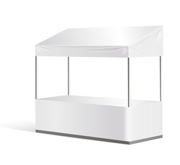 Vector information booth, exhibition stand mock up