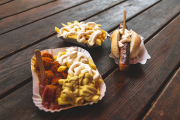 High calories german junk food menu