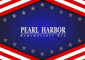 Pearl Harbor Remembrance Day  background  with American flag