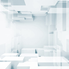 Abstract square digital background 3d cubes
