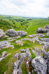 Limestone pavement on top of Malham Cove