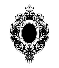 Classic ornamented frame Vector. Victorian border monogram floral ornament leaf scroll engraved retro flower decorative design. filigree calligraphic heraldics