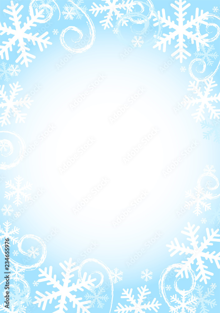 Wall mural Winter snow background.