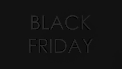 Black Friday text sign