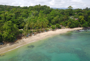 Santana beach aerial view, Sao Tome