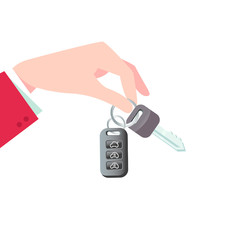 Car keys. Keys in hand. Illustration.