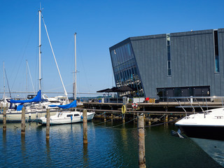 Fototapeta premium Marina and a culture center Town of Middelfart Denmark