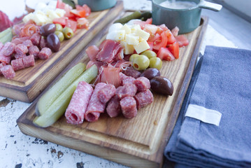 fruit and vegetables on plate