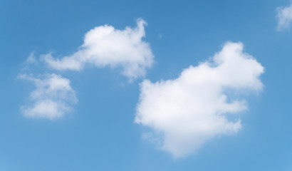 Blue sky with white cloud.