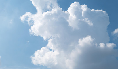 Blue sky with white cloud.