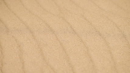 Fototapeta na wymiar Diagonal waves of sand. Sandy texture background.