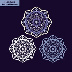 Mandala. Sacred image. Vintage decorative elements. Oriental pattern, vector illustration. Can be used for wallpaper, textile, invitation card, wrapping, web page background.