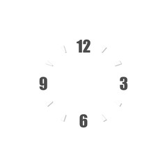 minimalistic clock on white background
