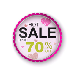 Sale sticker hot sale up to 70% off