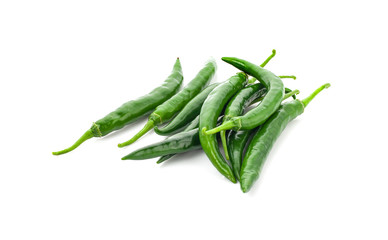 fresh chili on white background