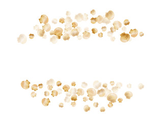 Curve lines of multiple circles scatter on black