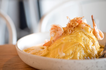 Rice and scrambled egg