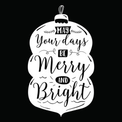 Merry Christmas typography.