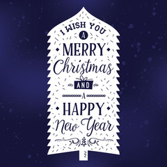 Merry Christmas typography.