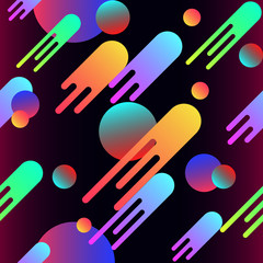 Geometric space gradient background vector pattern neon colors