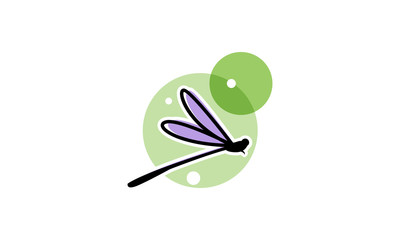 abstract dragonfly logo