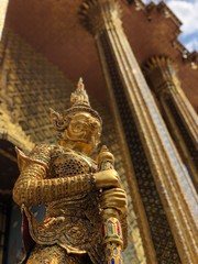 Temple detail warrior in front