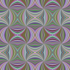 Colorful psychedelic abstract seamless striped swirl pattern background design - vector illustration with curved rays
