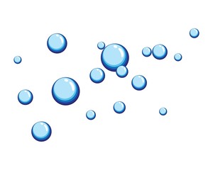 Bubbles water vector icon