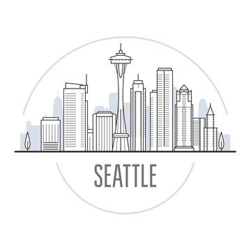 Seattle Skyline Outline Images – Browse 447 Stock Photos, Vectors, and ...