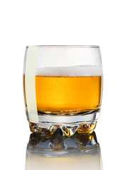 a glass of bee
