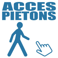 Logo accès piétons.