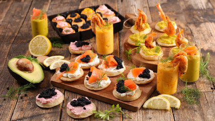 canape, verrine and vol au vent