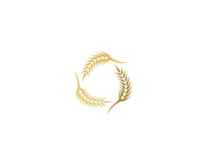 Wheat logo vector icon illustration