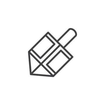 recommend clip art: Hanukkah dreidel outline icon. linear style sign for mobile concept and web design. Jewish dreidel simple line vector icon. Judaism symbol, logo illustration. Pixel perfect vector graphics
